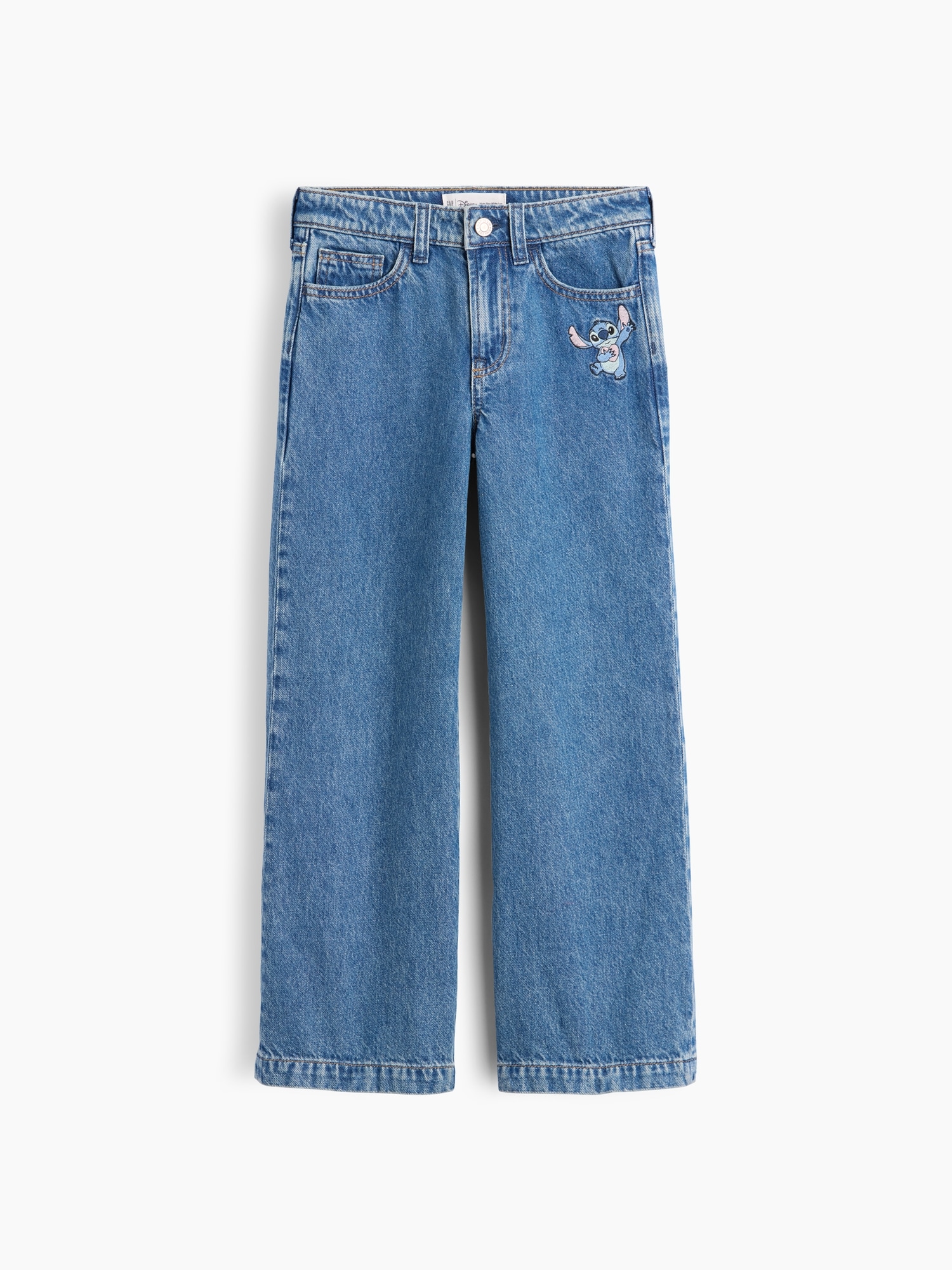GapKids × Disney Lilo and Stitch High Rise Wide-Leg Ankle Jeans