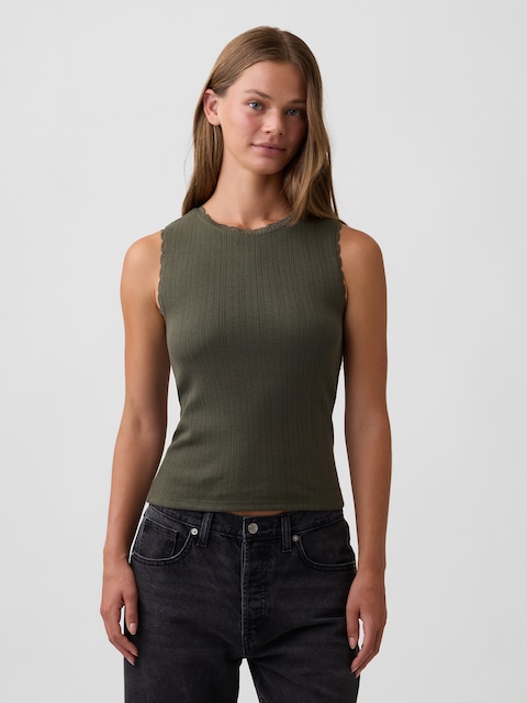Pointelle Shell Tank