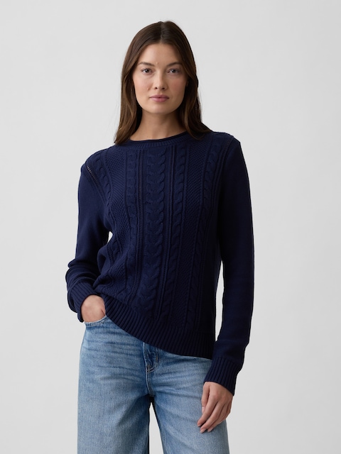 Rollneck Cable-Knit Sweater