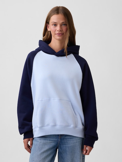 Relaxed Colorblock Fleece Hoodie