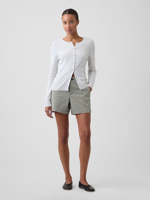 5" Mid Rise Downtown Khaki Shorts