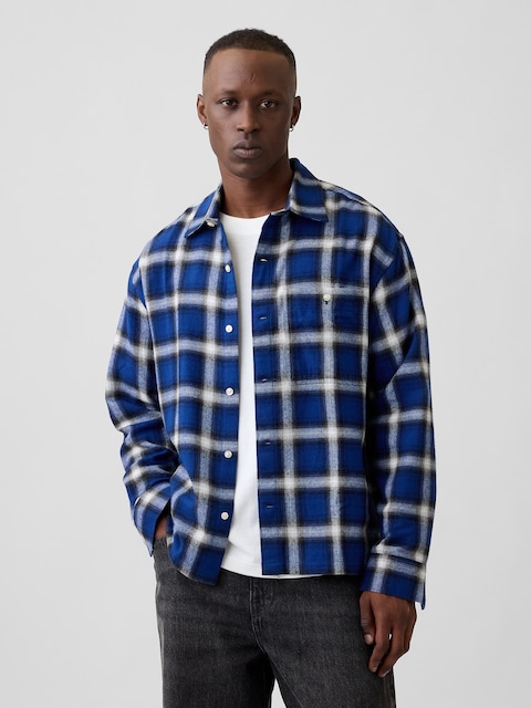 Flannel Shirt in Boxy Fit