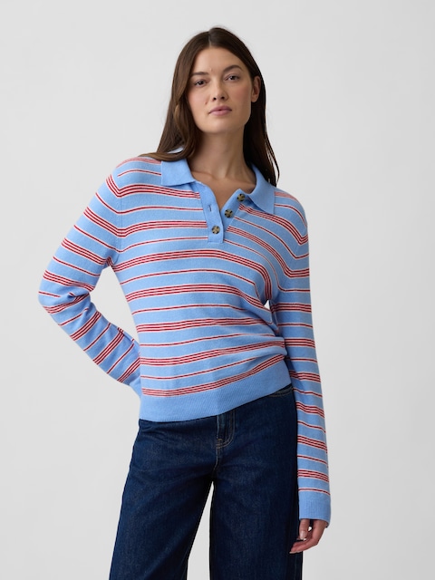 CashSoft Relaxed Sweater Polo Shirt
