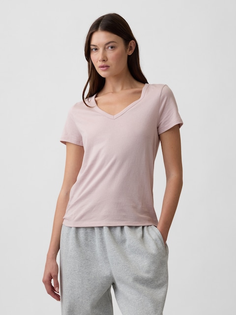 Favorite V-Neck Glitter T-Shirt