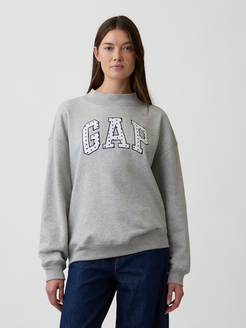 Oversized Gap Logo Mockneck Tunic Sweatshirt