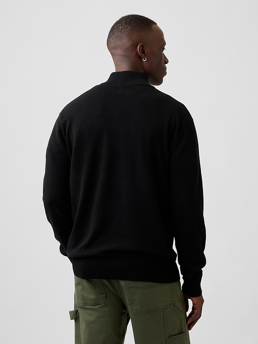Relaxed Mockneck Quarter-Zip Sweater | Gap Factory