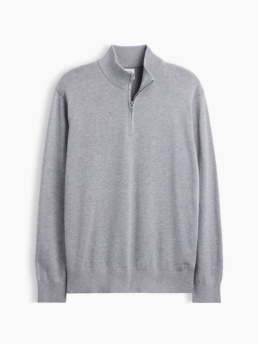 ハッピー Relaxed Mockneck Quarter-Zip Sweater | Gap Factory