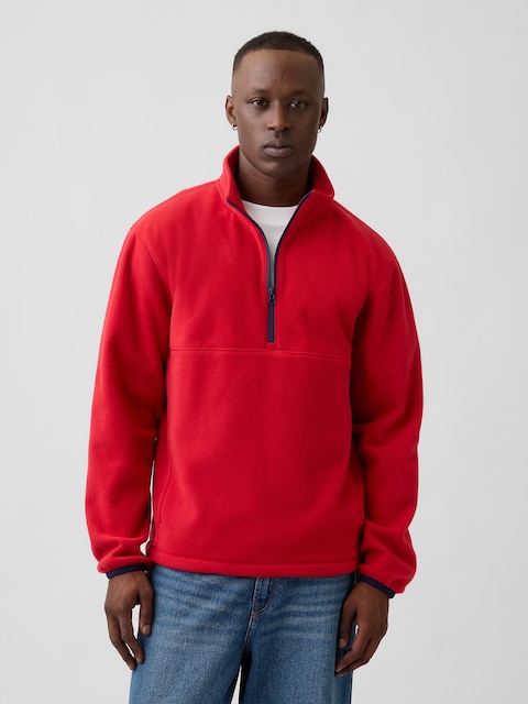 Relaxed Microfleece Half-Zip Sweatshirt
