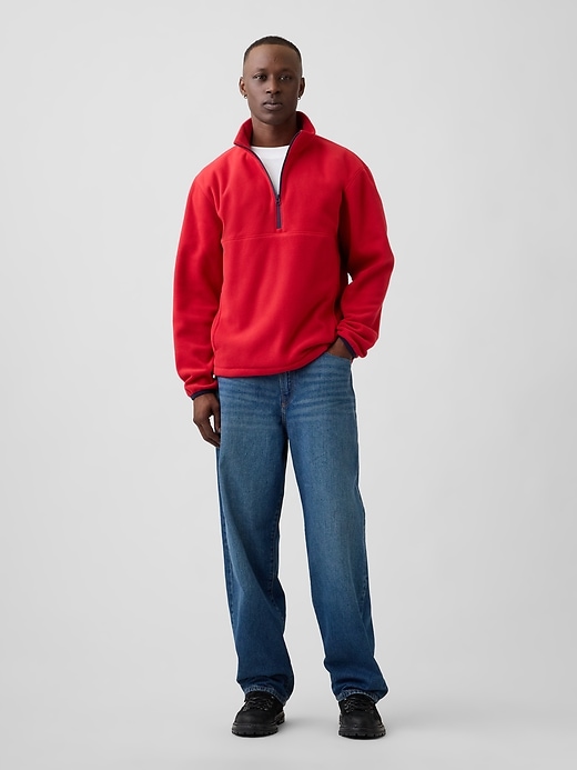 Relaxed Microfleece Half-Zip Sweatshirt | Gap Factory