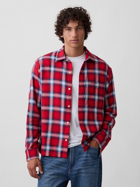 Flannel Shirt in Boxy Fit