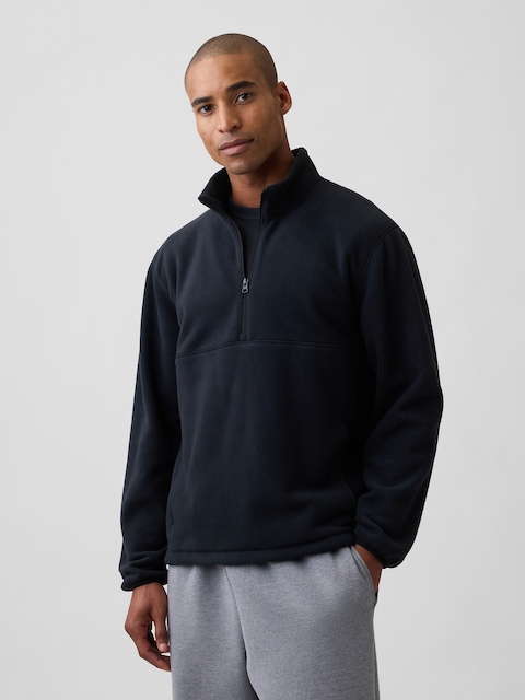 Relaxed Microfleece Half-Zip Sweatshirt