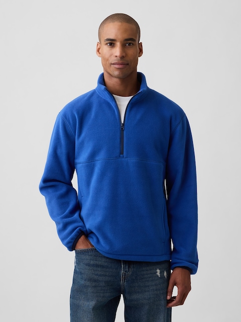 Relaxed Microfleece Half-Zip Sweatshirt