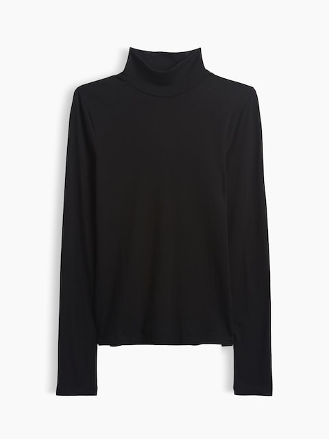 Stretch Jersey Mockneck T-Shirt