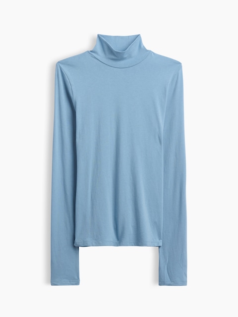 Stretch Jersey Mockneck T-Shirt