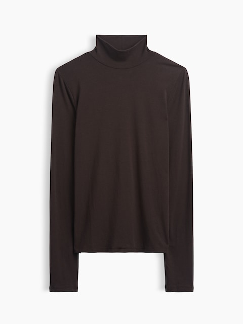 Stretch Jersey Mockneck T-Shirt