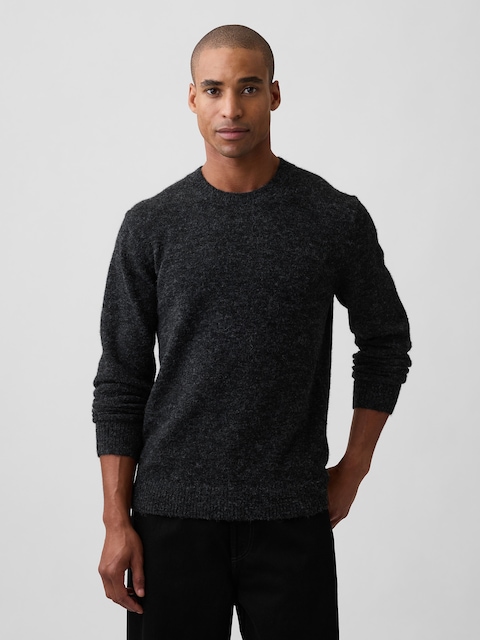 Recycled Fuzzy Crewneck Sweater