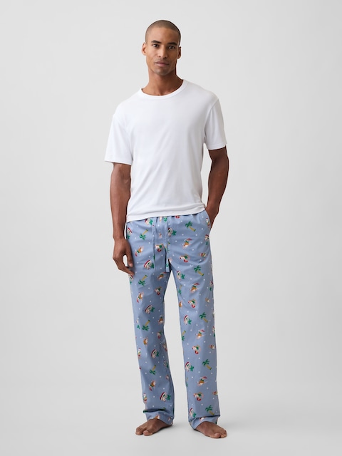 Relaxed Poplin PJ Pants