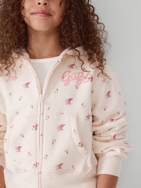 Kids Relaxed Print French Terry Zip Hoodie