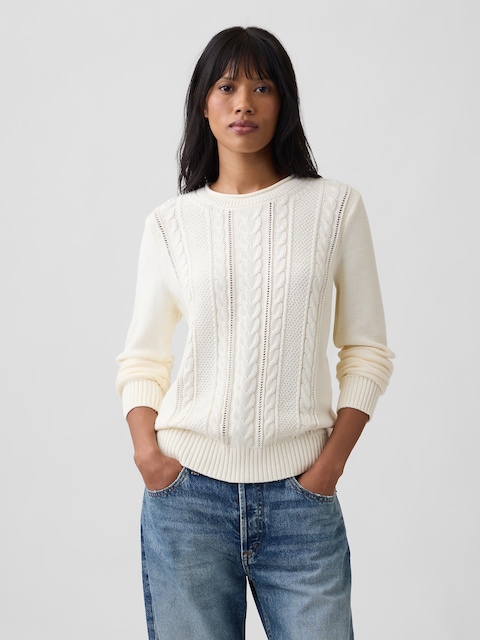Rollneck Cable-Knit Sweater