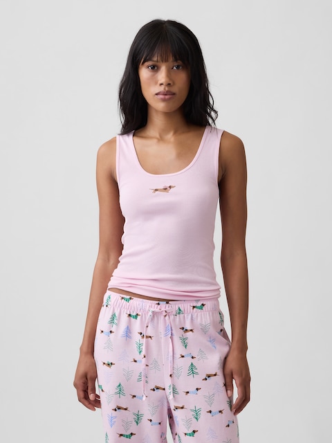 Ribbed PJ Tank Top
