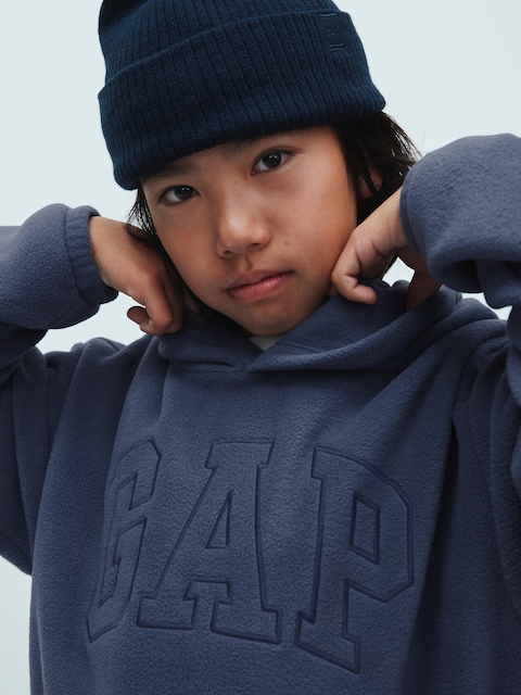 Kids Relaxed Microfleece Logo Hoodie