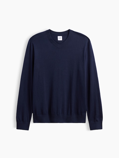 100% Cotton Cotton V-Neck Sweater