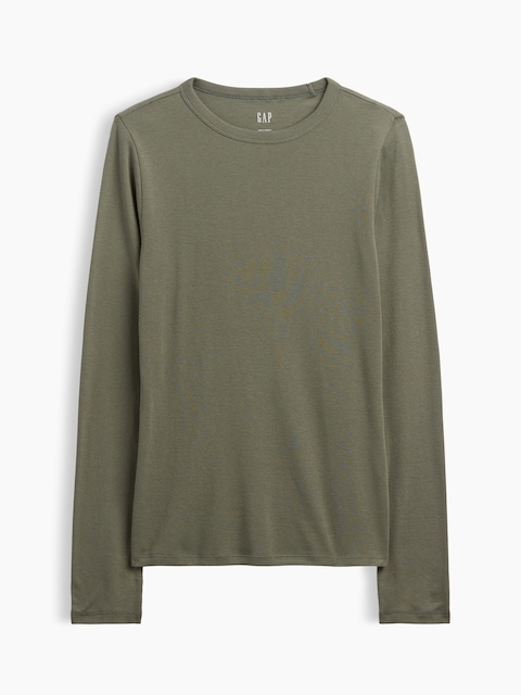 Modern Ribbed Crewneck T-Shirt