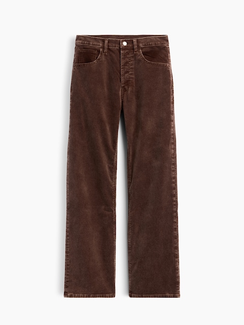 Low Slung Relaxed Straight Velvet Pants