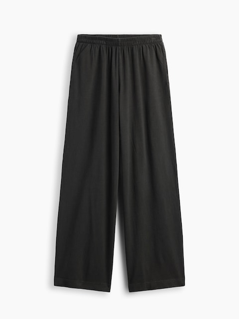 Heavyweight Pull-On Wide-Leg Crop Pants