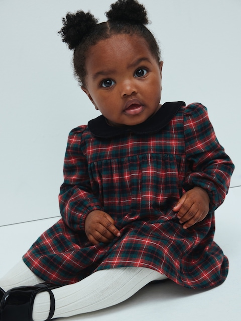 Baby Two-Piece Plaid Outfit Set