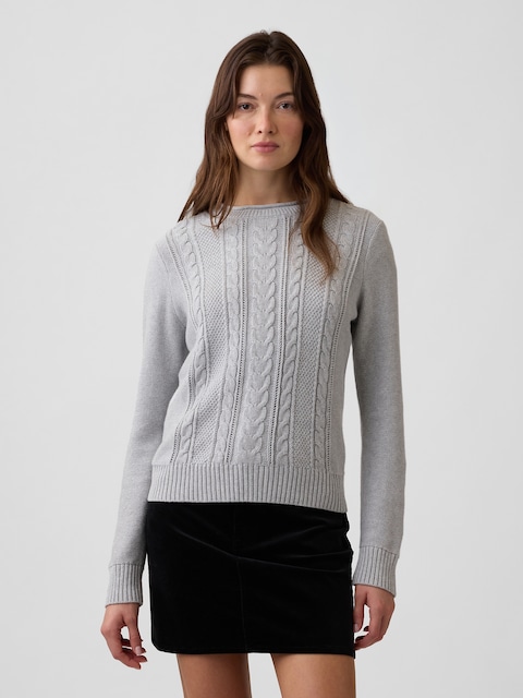 Rollneck Cable-Knit Sweater
