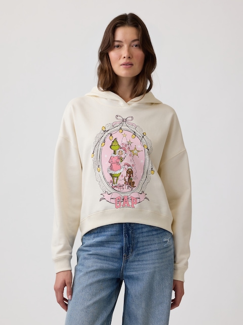 How the Grinch Stole Christmas Relaxed Cropped Hoodie