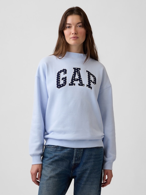 Oversized Gap Logo Mockneck Tunic Sweatshirt