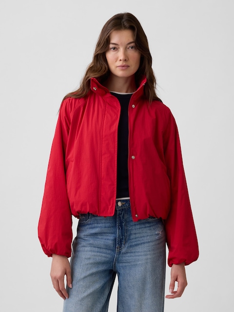 Relaxed Cozy-Lined Anorak Jacket