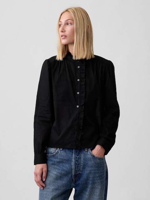 Voile Ruffle Shirt