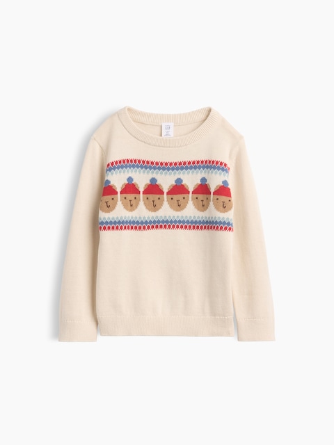 babyGap 100% Cotton Brannan Bear Fair Isle Sweater