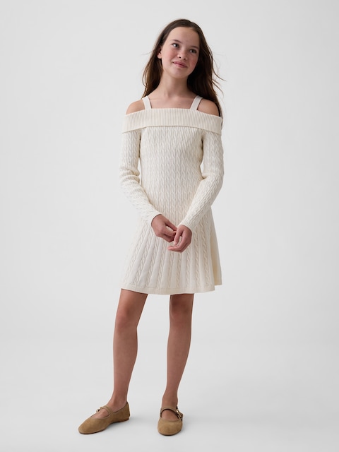 Kids Cable-Knit Sweater Dress