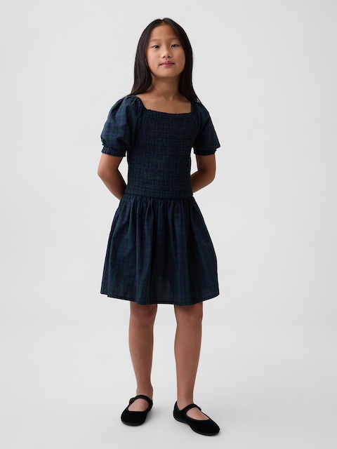 Kids Smocked Plaid Dress
