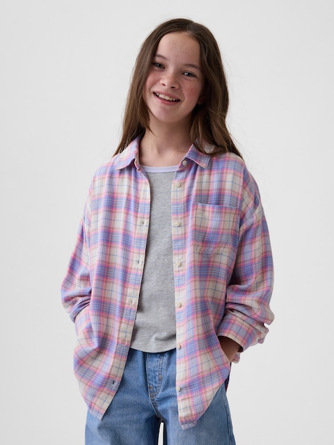 Kids Relaxed Plaid Flannel Shirt