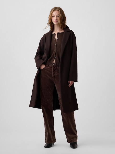 Low Slung Relaxed Straight Velvet Pants